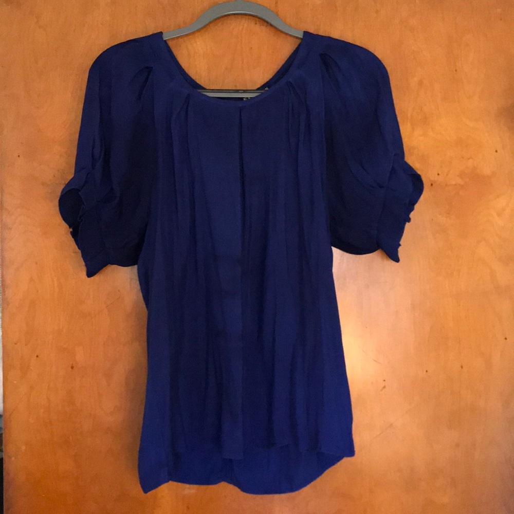 Blue Chiffon Shirt